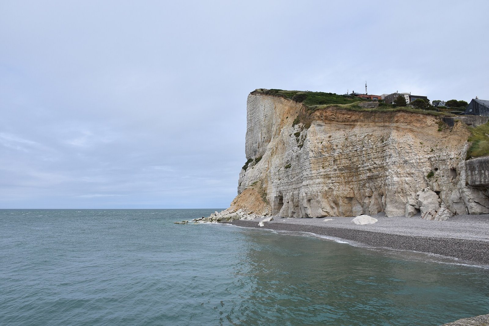 Falaise nord de Fécamp le long du GR21 sur la Côte d'Albâtre
